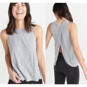 Marine Layer Grey Tulip Back Tank Top